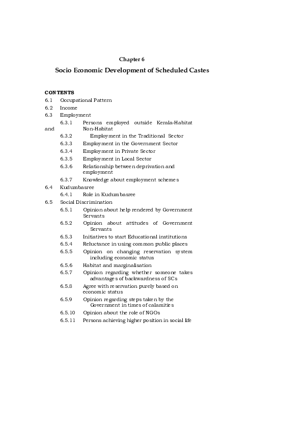 (PDF) Socio-economic Development of Scheduled castes in India