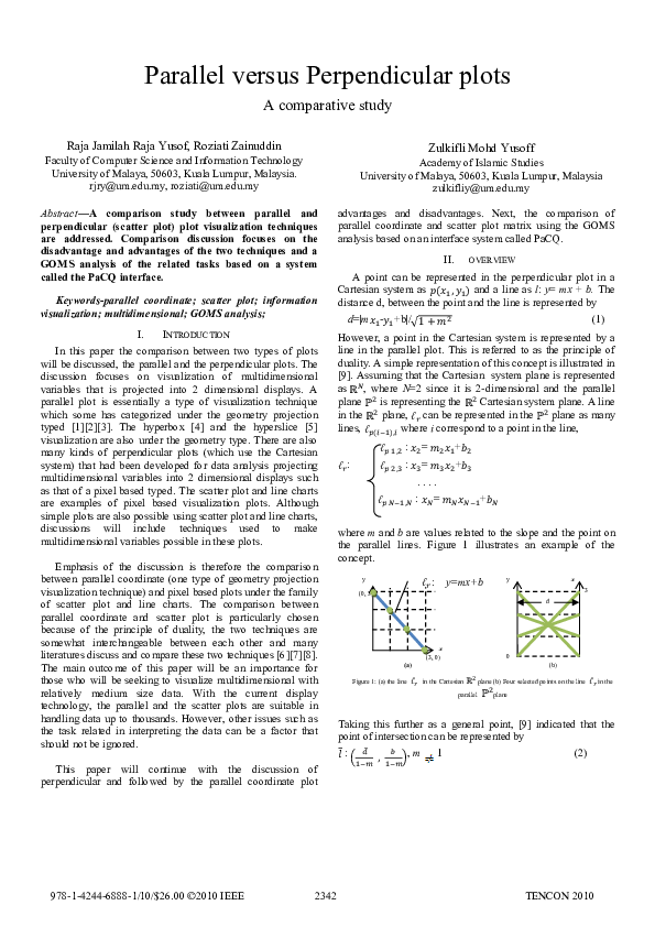 (PDF) Parallel versus Perpendicular Plots: A Comparative Study