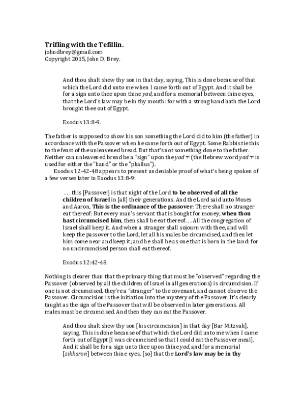(PDF) Trifling with the Tefillin.