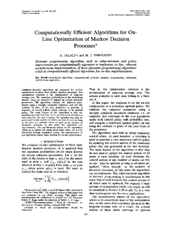 (PDF) Computationally Efficient Algorithms for Online Optimization of ...