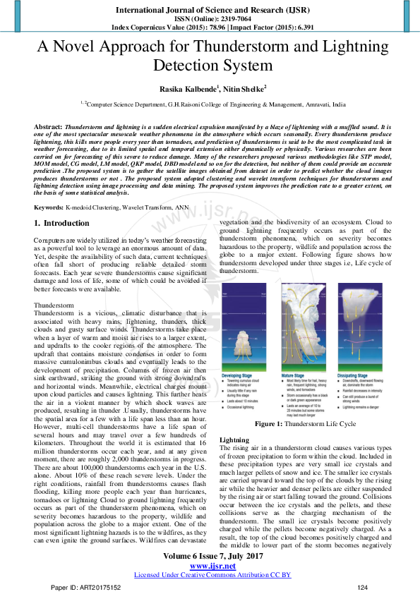 (PDF) A Novel Approach for Thunderstorm and Lightning Detection System
