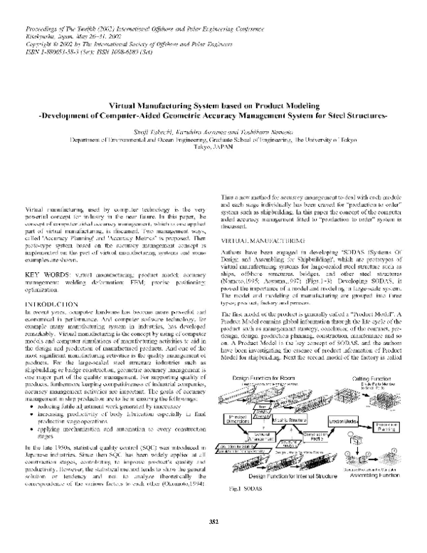 (PDF) Virtual Manufacturing System based on Product Modeling ...