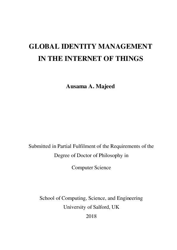 (PDF) Global identity management in the Internet of Things