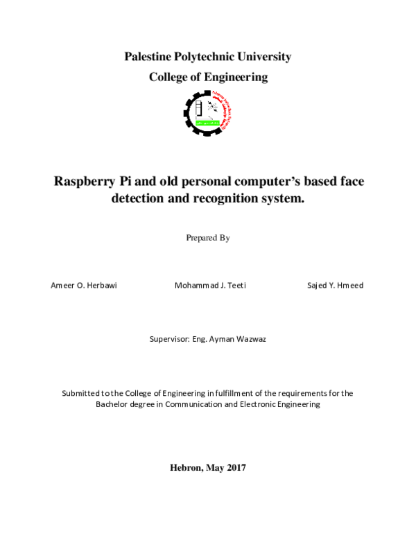 (PDF) Raspberry Pi and old personal computer’s based face detection and ...