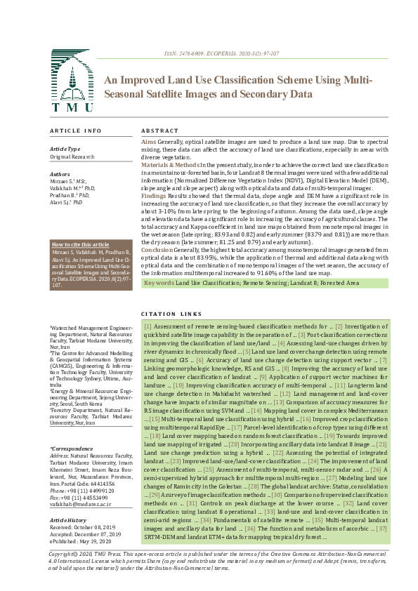 (PDF) An Improved Land Use Classification Scheme Using Multi-Seasonal ...