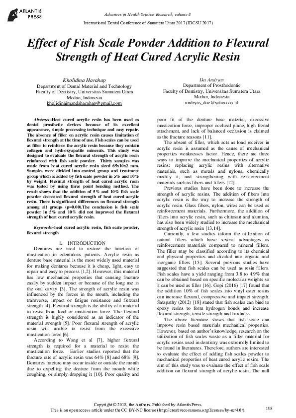 (PDF) Effect of Fish Scale Powder Addition to Flexural Strength of Heat ...