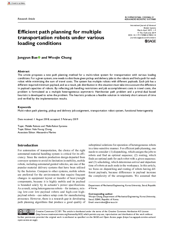 (PDF) Efficient path planning for multiple transportation robots under ...