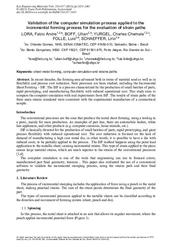 (PDF) Validation of the Computer Simulation Process Applied to the ...