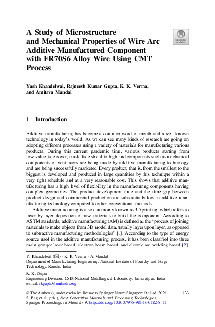 (PDF) A Study of Microstructure and Mechanical Properties of Wire Arc ...