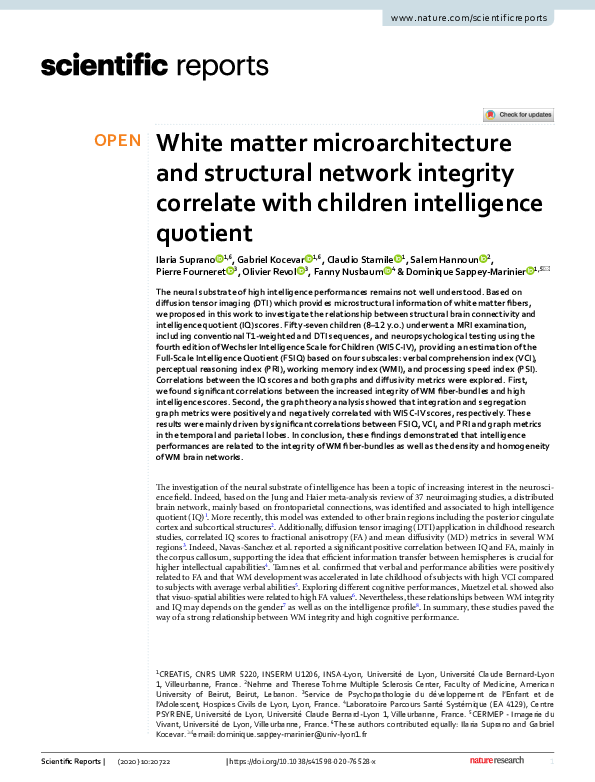 (PDF) White matter microarchitecture and structural network integrity ...