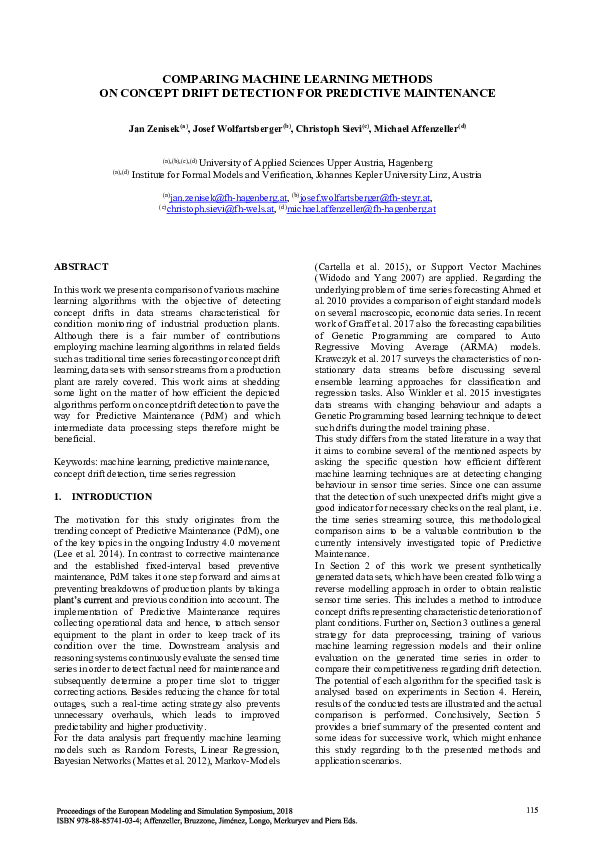 (PDF) Comparing Machine Learning Methods on Concept Drift Detection for ...