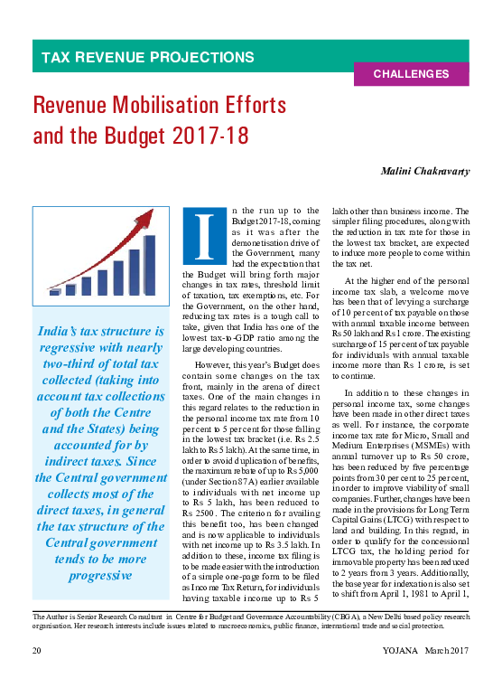 (PDF) Tax REVENuE PROJECTIONS
