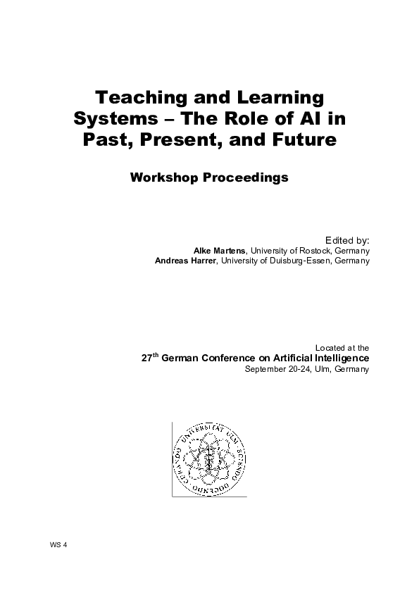 (PDF) Teaching and Learning Systems – The Role of AI in Past , Present ...