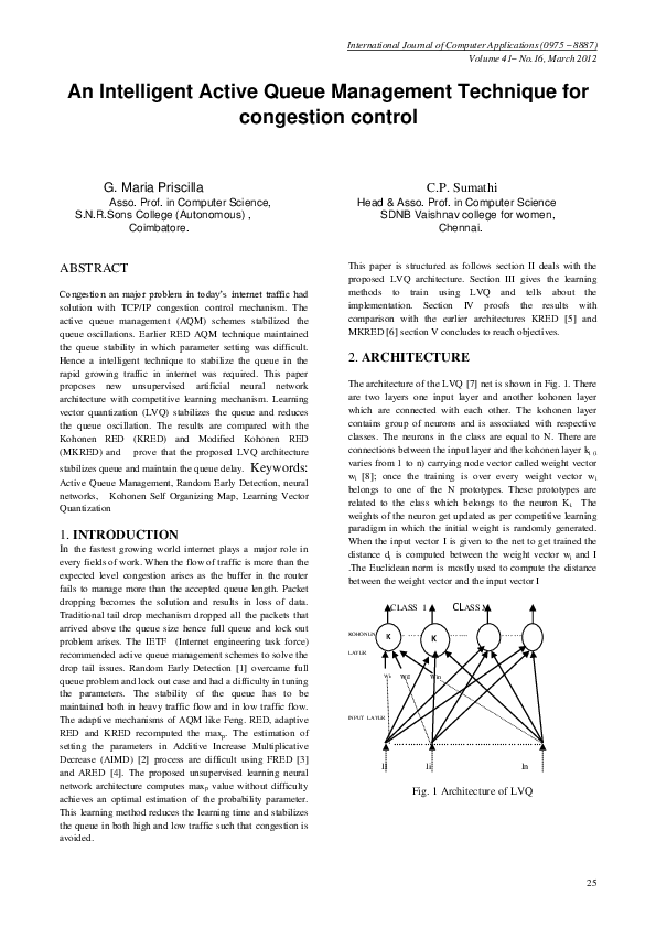 (PDF) An Intelligent Active Queue Management Technique for congestion ...