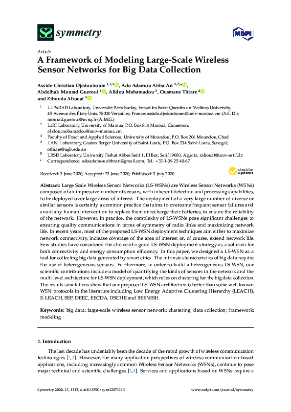 (PDF) A Framework of Modeling Large-Scale Wireless Sensor Networks for ...