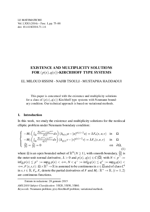 (PDF) Existence and multiplicity solutions for a $(p(x),q(x ...