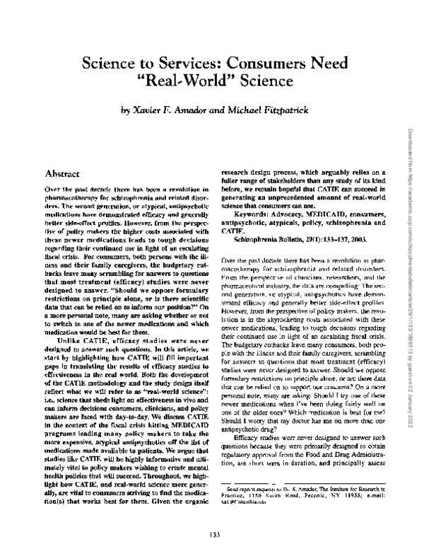 (PDF) Science to Services: Consumers Need 