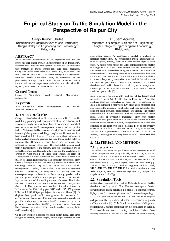 (PDF) Empirical Study on Traffic Simulation Model in the Perspective of ...
