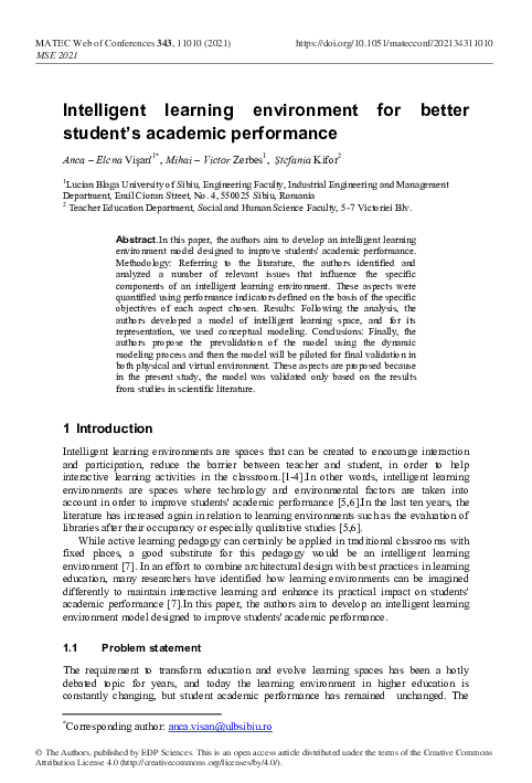 (PDF) Intelligent learning environment for better student’s academic ...