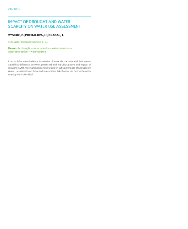 (PDF) Impact of drought and water scarcity on water use assessment