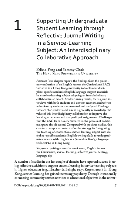 (PDF) Supporting Undergraduate Student Learning through Reflective ...