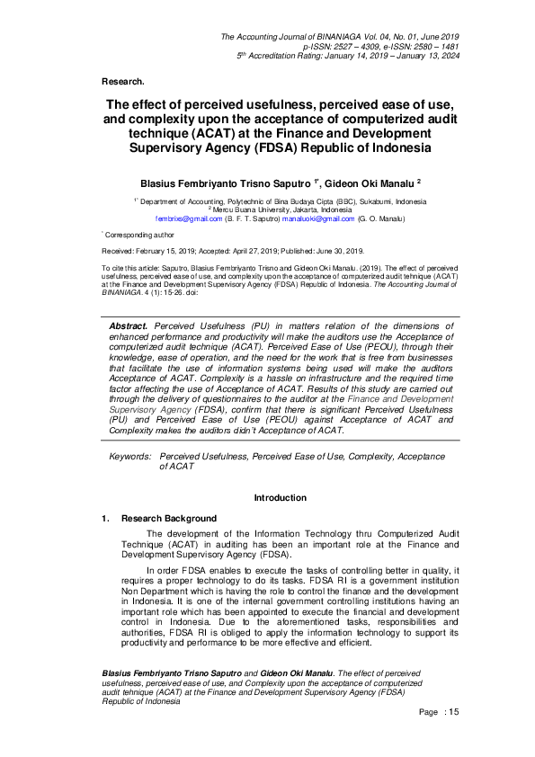 (PDF) The effect of perceived usefulness , perceived ease of use , word ...