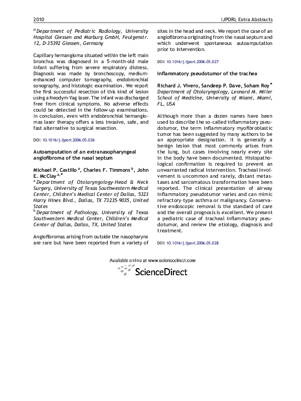 (PDF) Autoamputation of an extranasopharyngeal angiofibroma of the ...