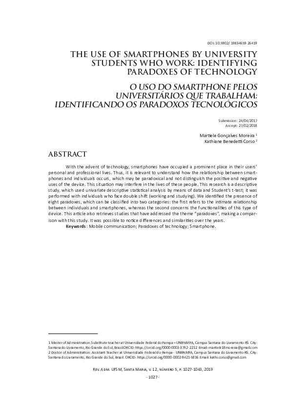 (PDF) The use of smartphones by university students who work ...
