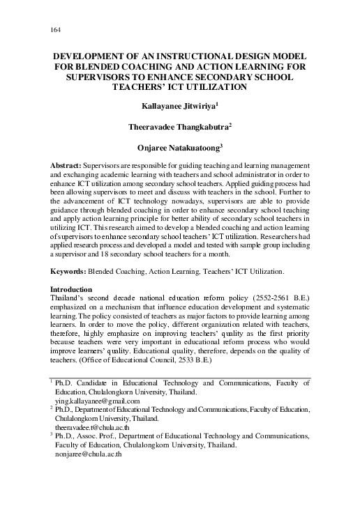 (PDF) Development of An Instructional Design Model for Blended Coaching ...