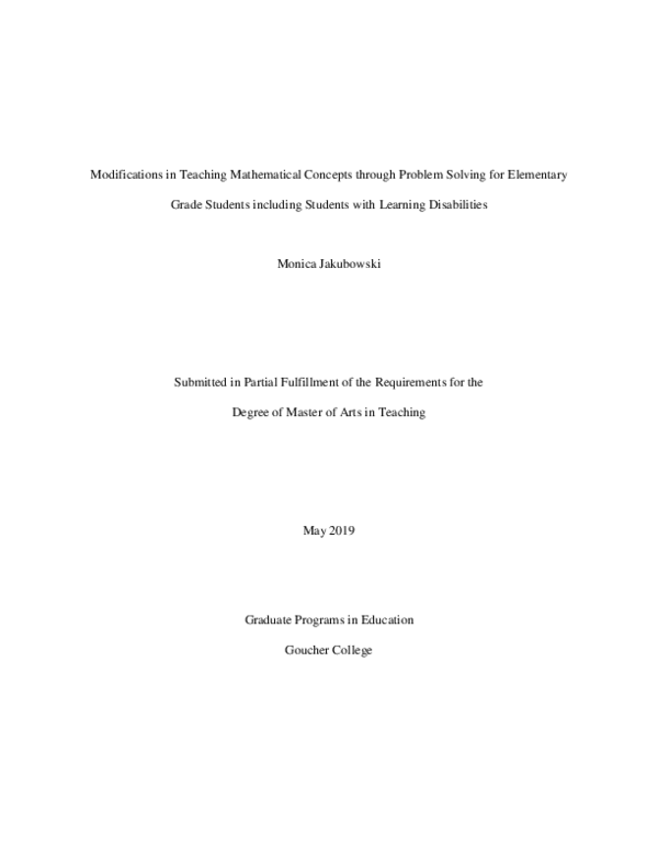 (PDF) Modifications in Teaching Mathematical Concepts through Problem ...