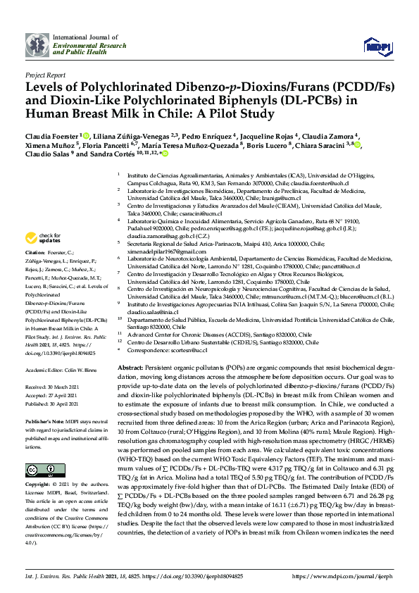 (PDF) Levels of Polychlorinated Dibenzo-p-Dioxins/Furans (PCDD/Fs) and ...