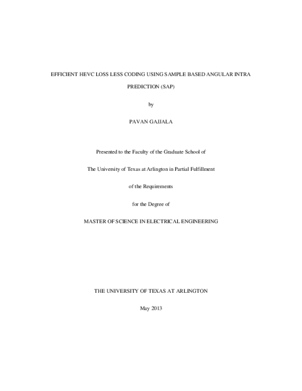 (PDF) Efficient HEVC Loss Less Coding Using Sample Based Angular Intra ...
