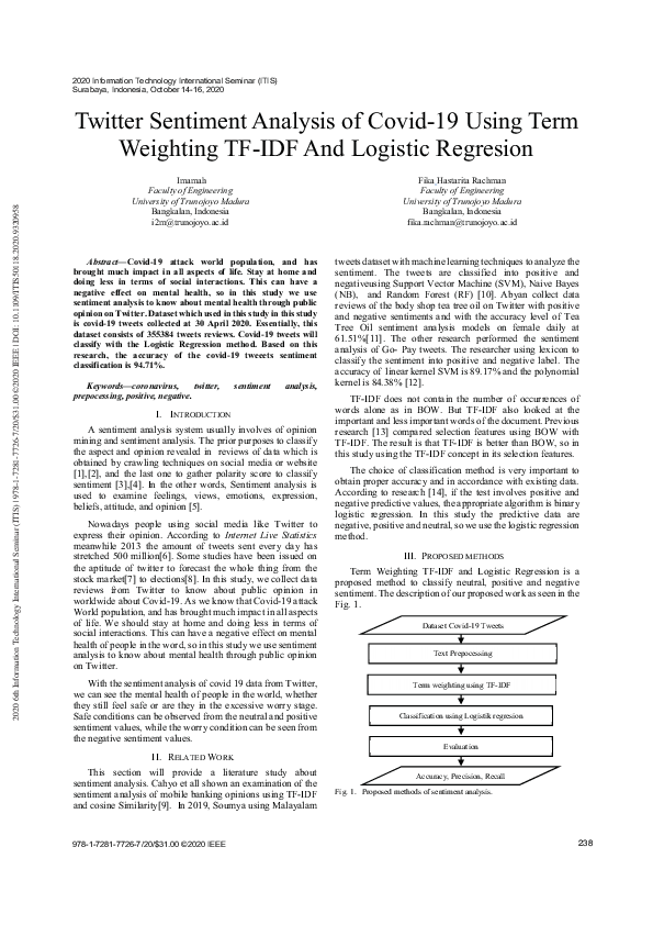 (PDF) Twitter Sentiment Analysis of Covid-19 Using Term Weighting TF ...