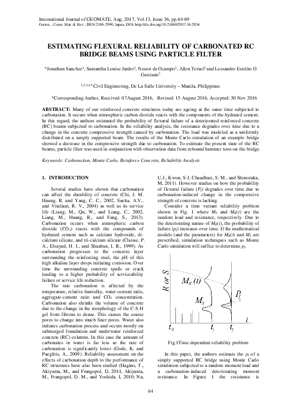 (PDF) Estimating Flexural Reliability of Carbonated RC Bridge Beams ...