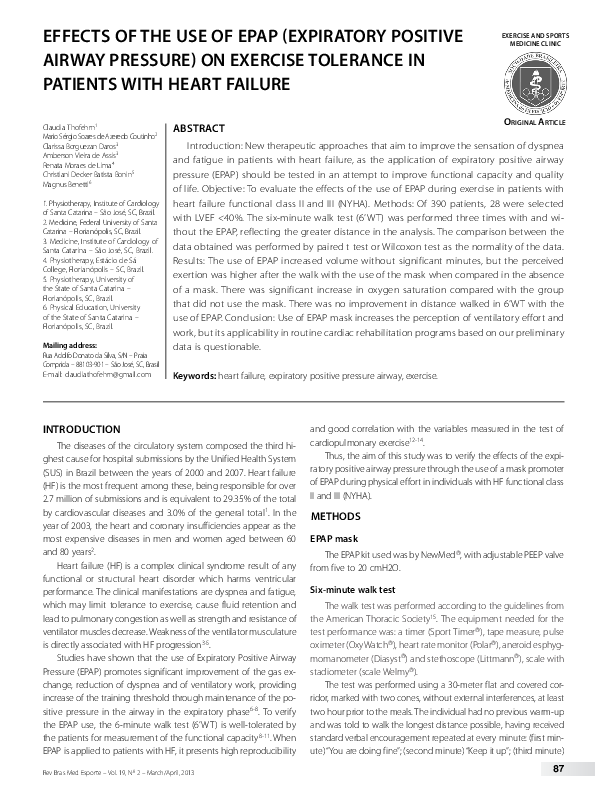 (PDF) Efeitos da aplicação da EPAP (Expiratory Positive Airway Pressure ...