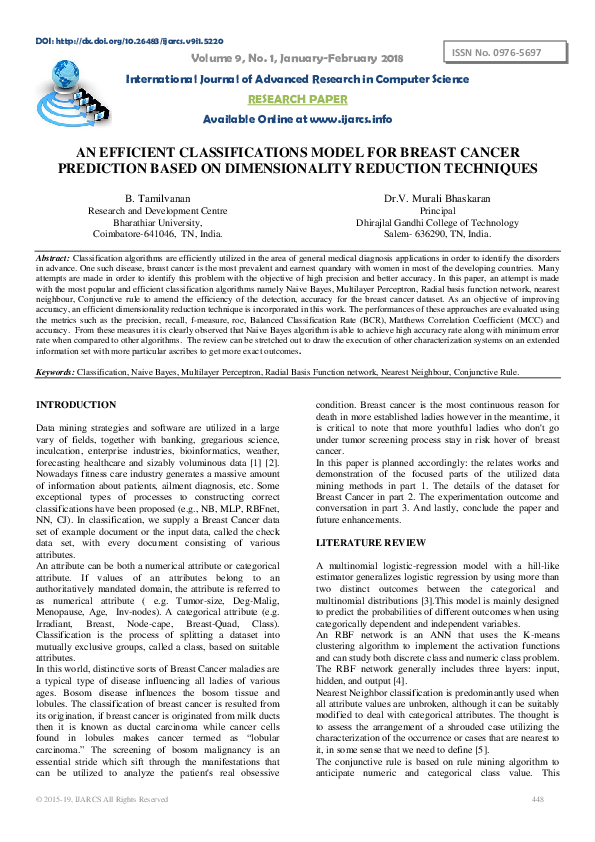(PDF) An Efficient Classifications Model for Breast Cancer Prediction ...