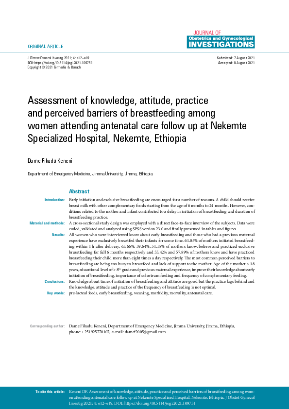 (PDF) Assessment of knowledge, attitude, practice and perceived ...