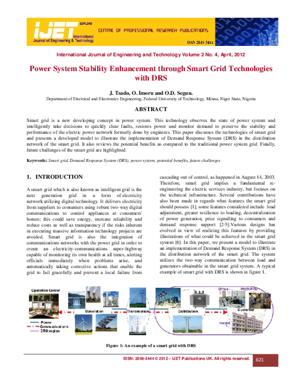 (PDF) Power System Stability Enhancement through Smart Grid