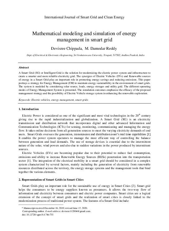 (PDF) Mathematical modeling and simulation of energy management in ...