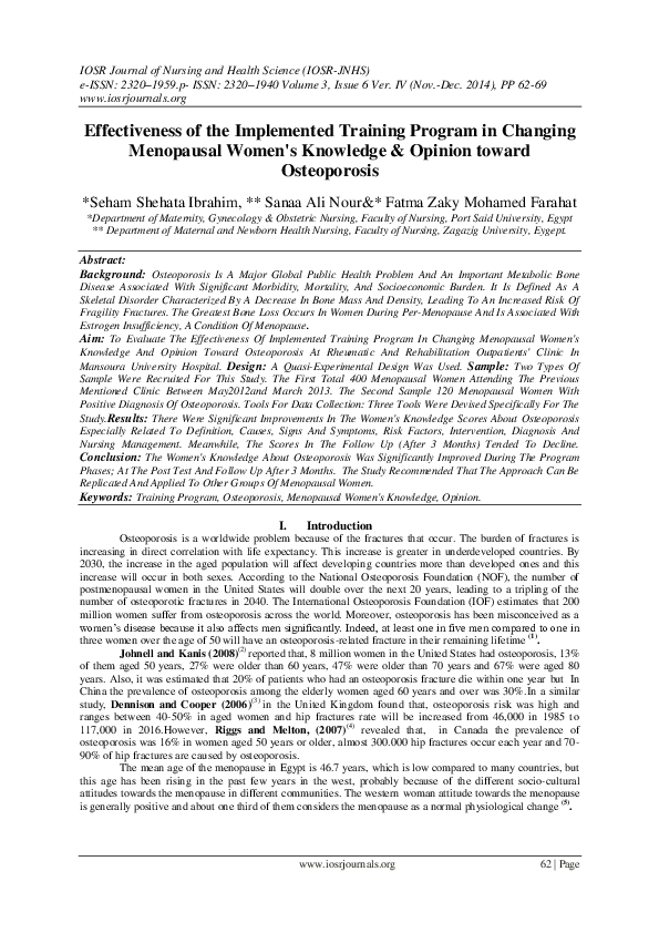 (PDF) Effectiveness of the Implemented Training Program in Changing ...