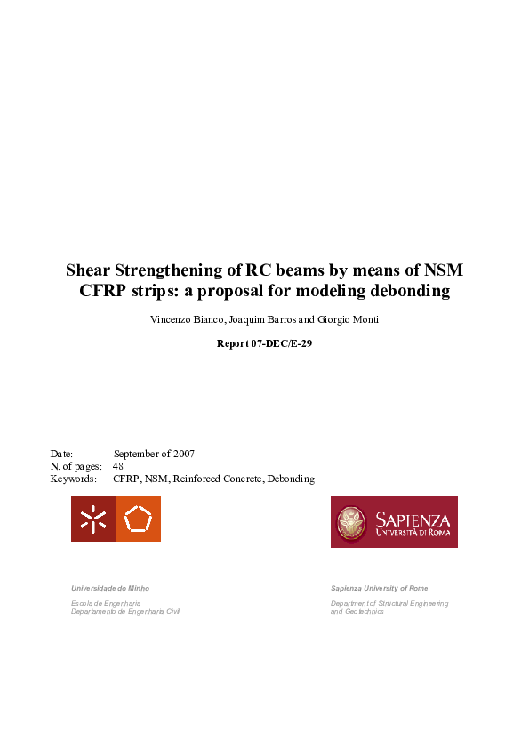(PDF) Shear Strengthening of RC beams by means of NSM CFRP strips: a ...