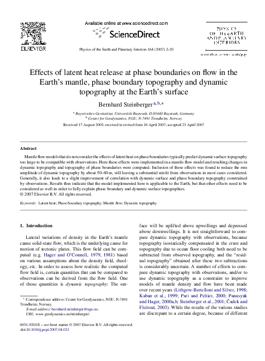 (PDF) Effects of latent heat release at phase boundaries on flow in the ...