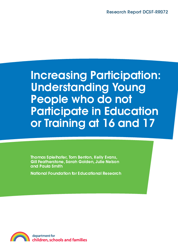 (PDF) Increasing participation : understanding young people who do not ...