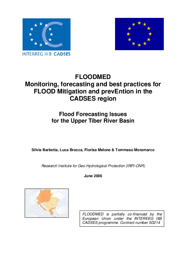 (PDF) Flood Forecasting Issues for the Upper Tiber River Basin