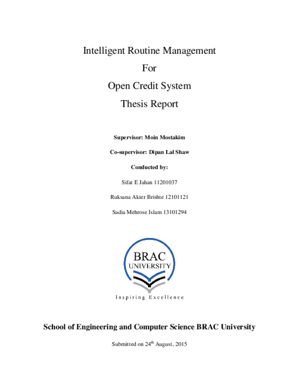 (PDF) Intelligent routine management for open credit system