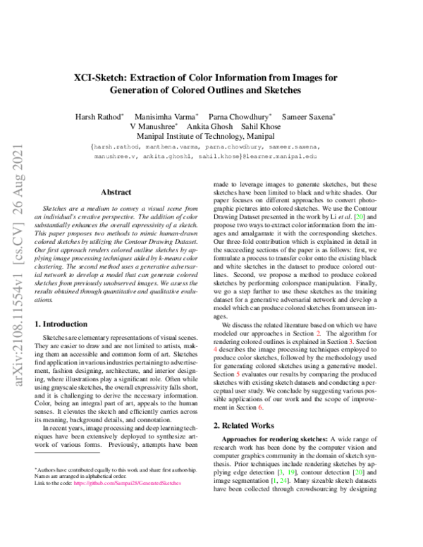(PDF) XCI-Sketch: Extraction of Color Information from Images for ...