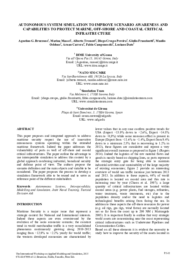 (PDF) Autonomous system simulation to improve scenario awareness and ...