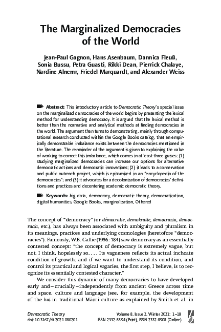 (PDF) The Marginalized Democracies of the World