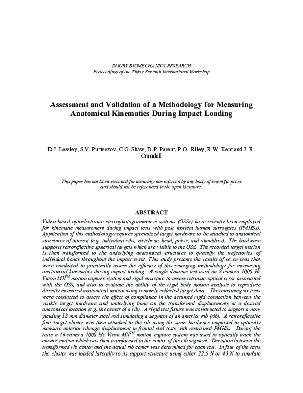 (PDF) Assessment and validation of a methodology for measuring ...