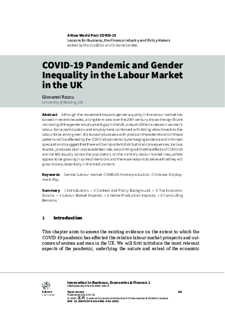 (PDF) COVID-19 Pandemic and Gender Inequality in the Labour Market in ...